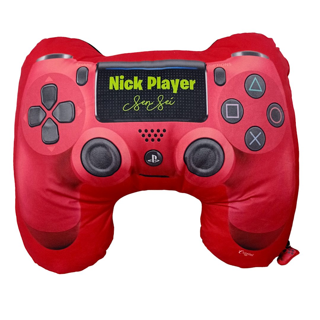 COJIN FORMA CONTROL VIDEOJUEGOS MILITAR ROJO