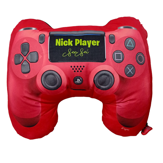 COJIN FORMA CONTROL VIDEOJUEGOS MILITAR ROJO