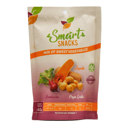 Mix de Papa Criolla, remolacha y zapallo  40g. - Snacks Horneados. Vegano y Sin Gluten