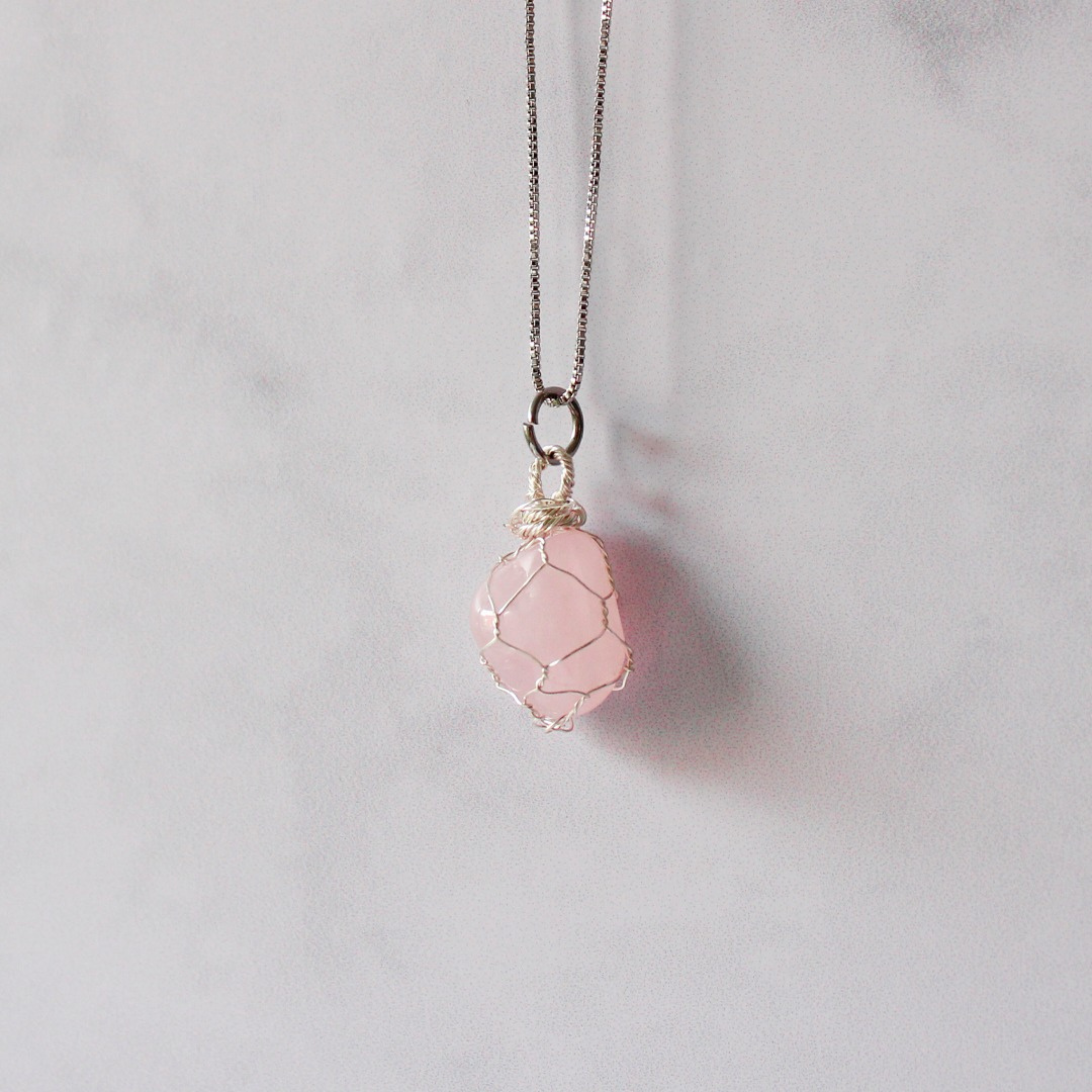 COLLAR CUARZO ROSADO