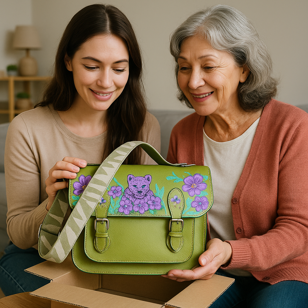 MOCHILA VERDE CON JAGUAR