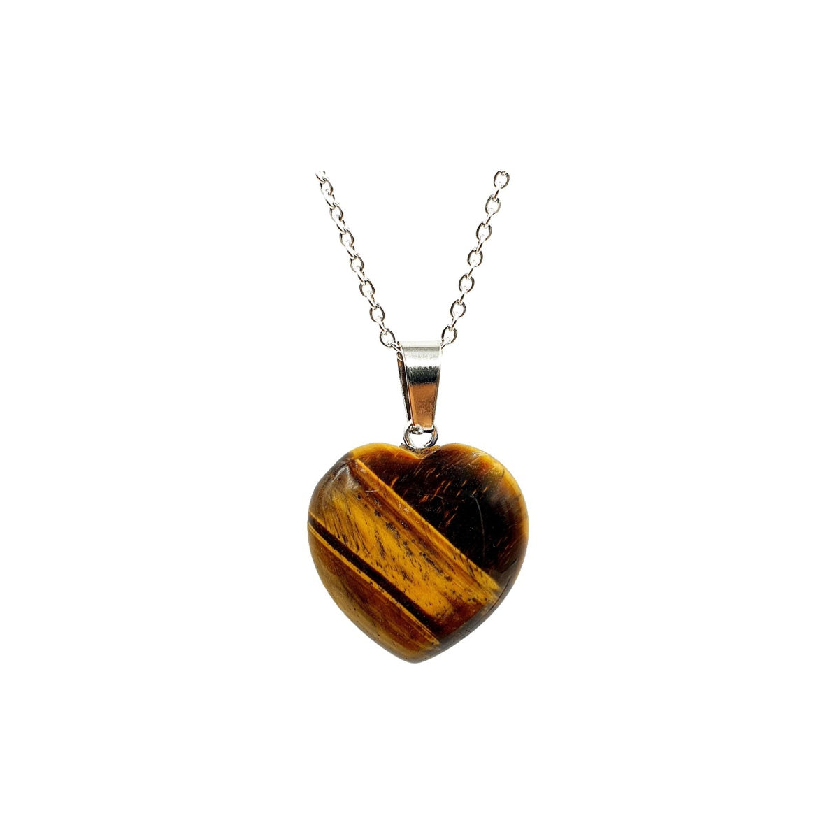 Collar Corazón de Ojo de Tigre