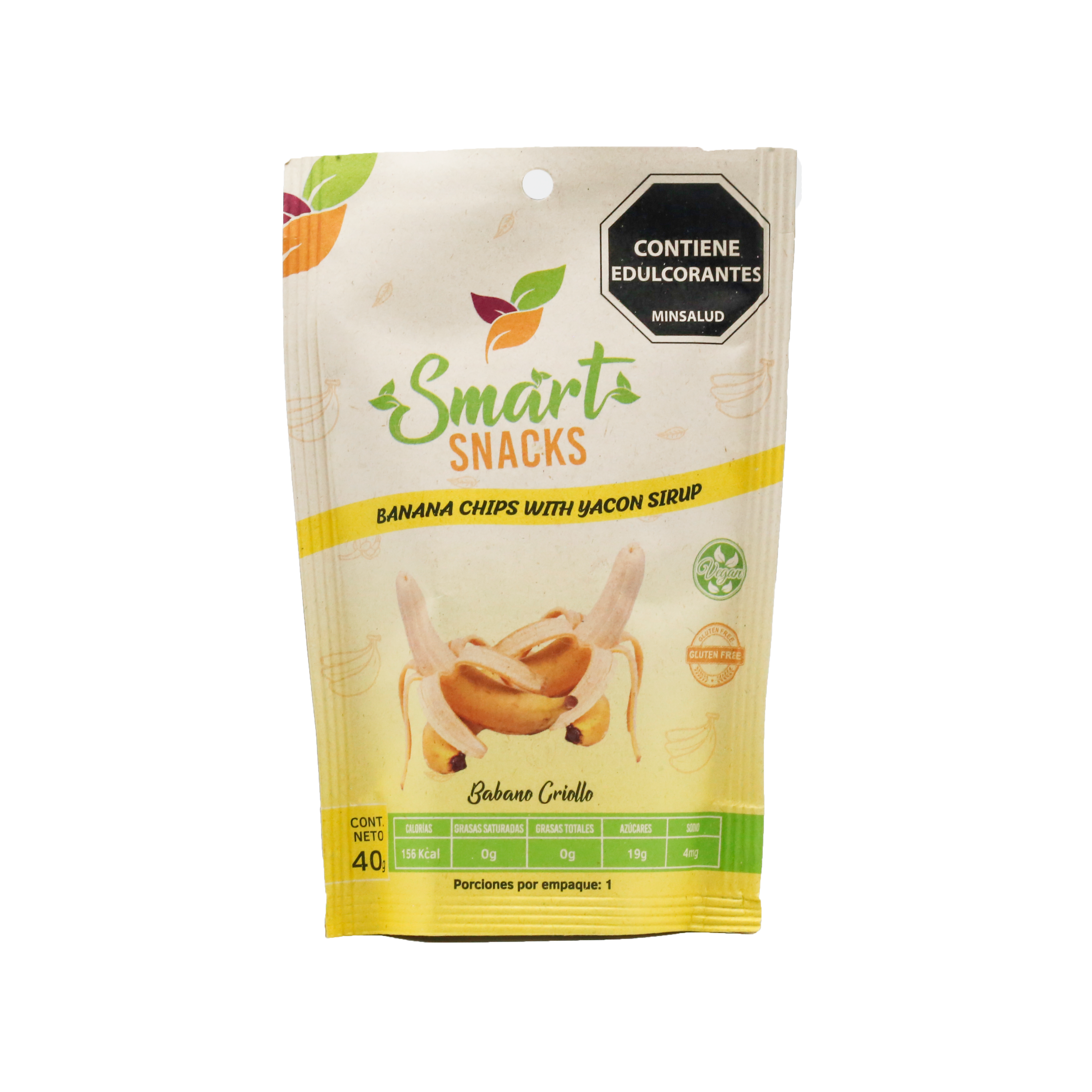 Chips de Banano con sirope de Yacón
