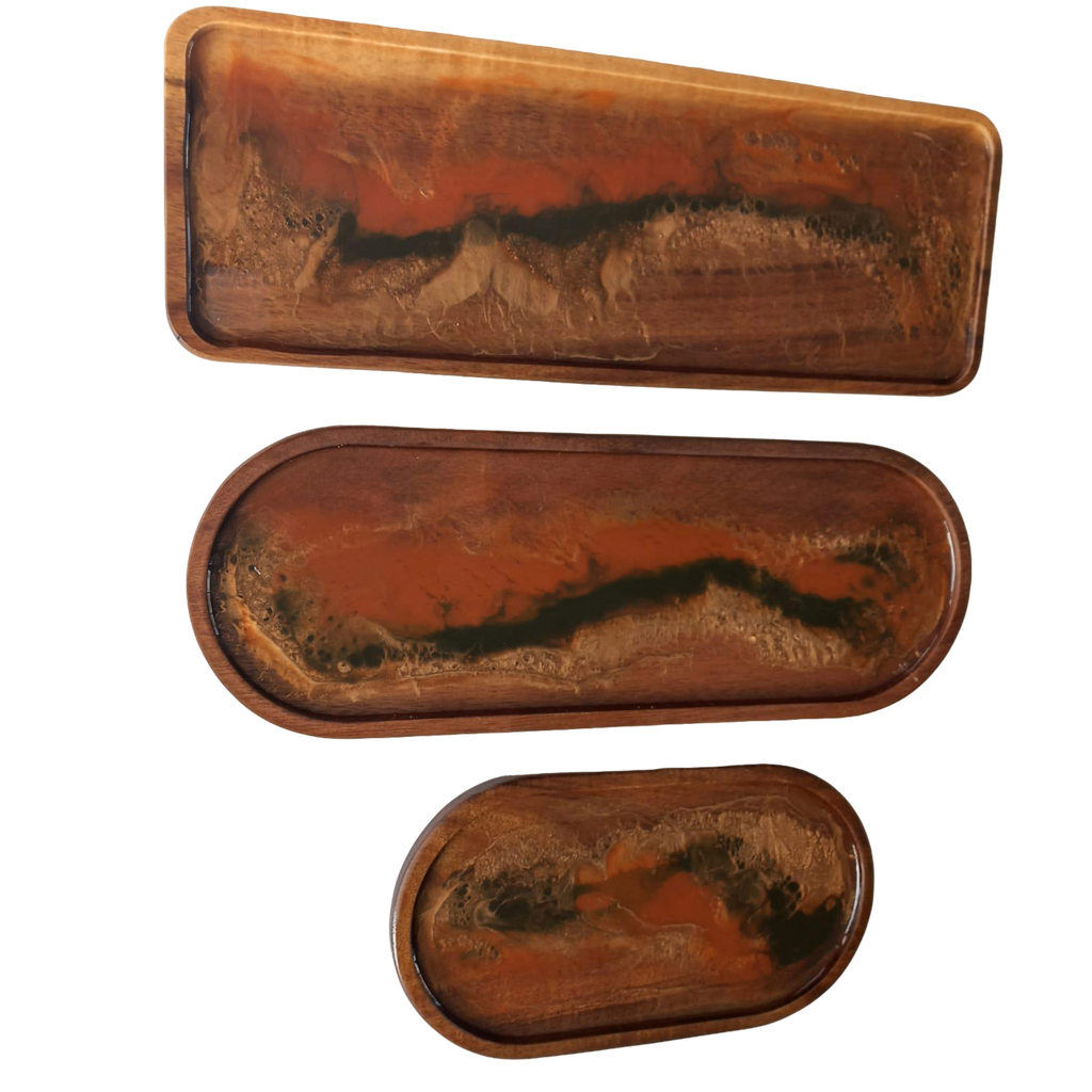 TRES BANDEJAS EN MADERA