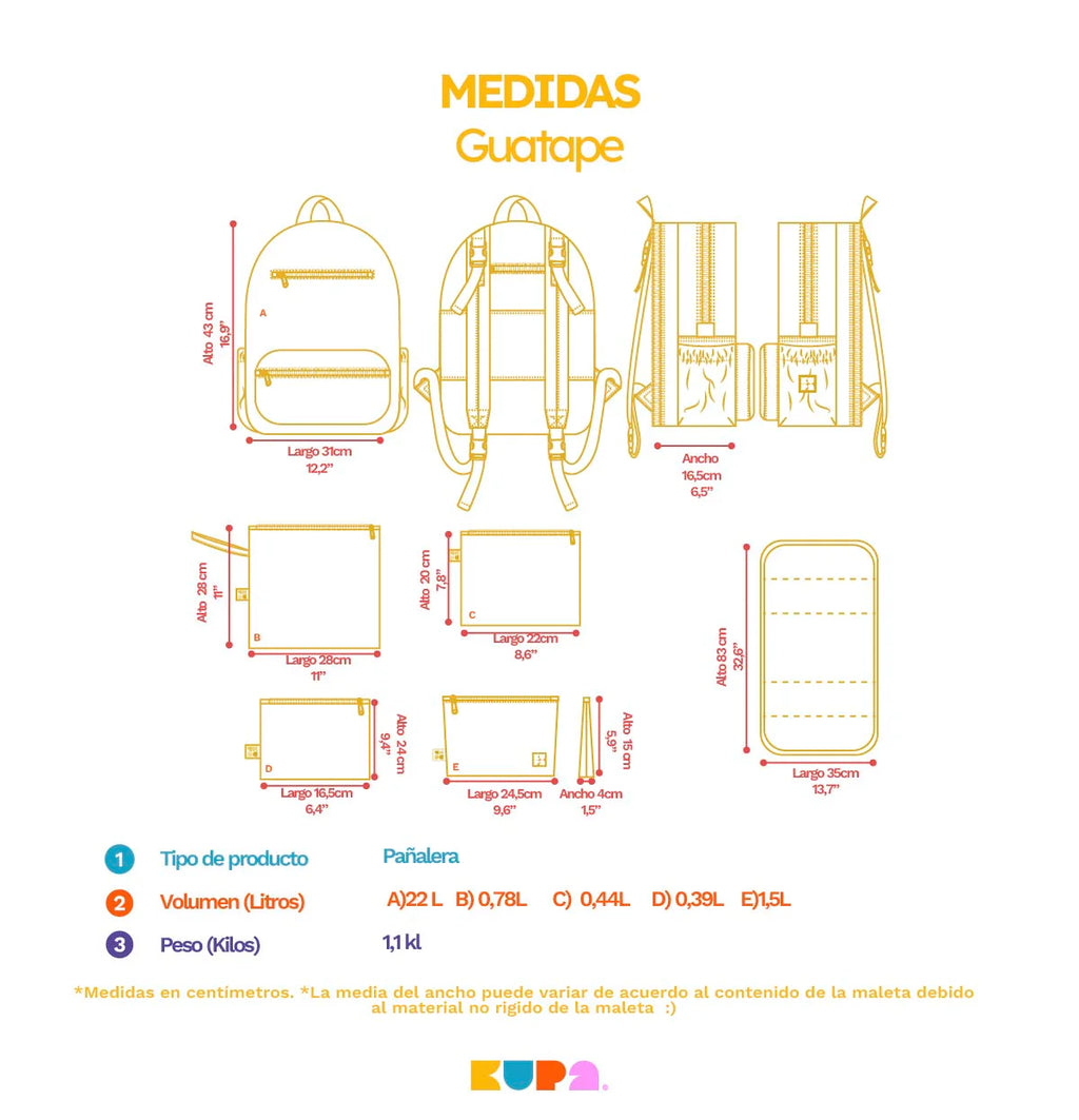 Pañalera Impermeable Kupa