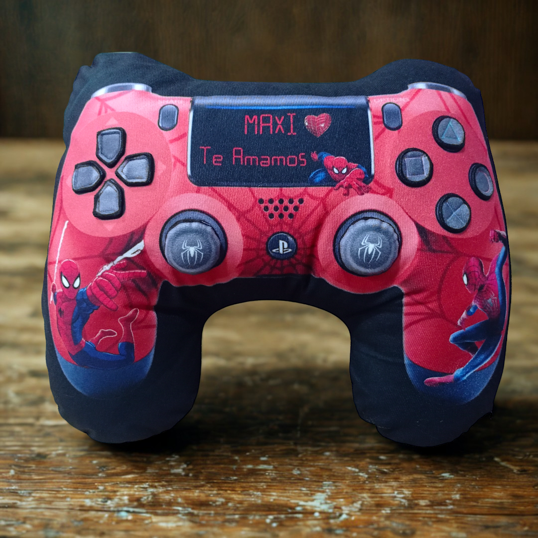 COJIN FORMA CONTROL VIDEOJUEGO PLAY 4 SPIDERMAN