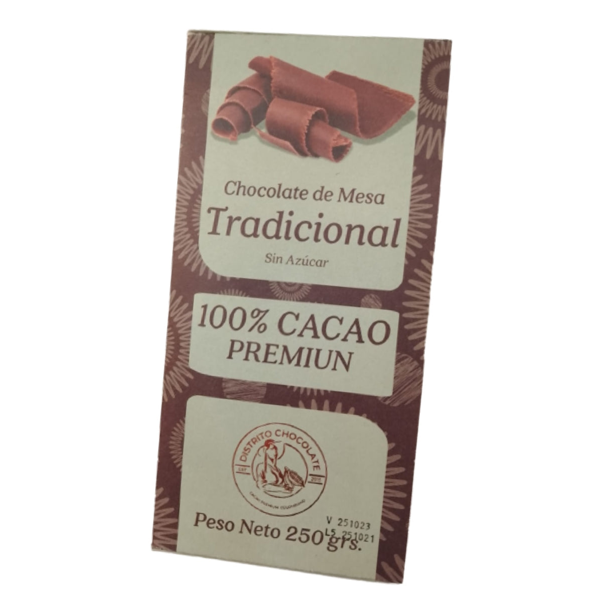 Chocolate de Mesa Artesanal con Tradicional  - Sin Azúcar