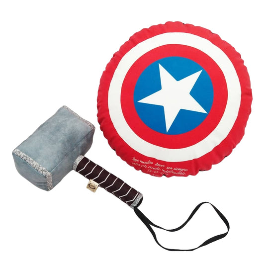 Combo Escudo Capitán América con Martillo de Thor